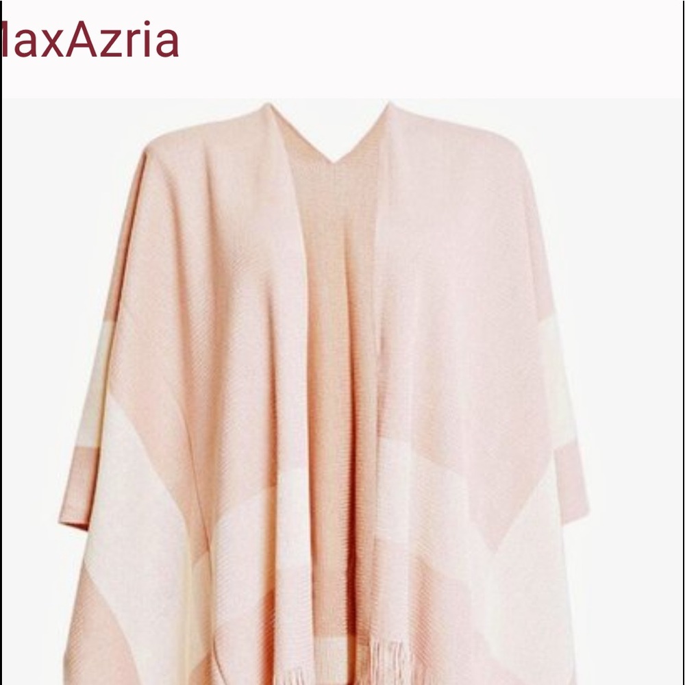 BCBG Pink Rose Ruana Shawl / Poncho